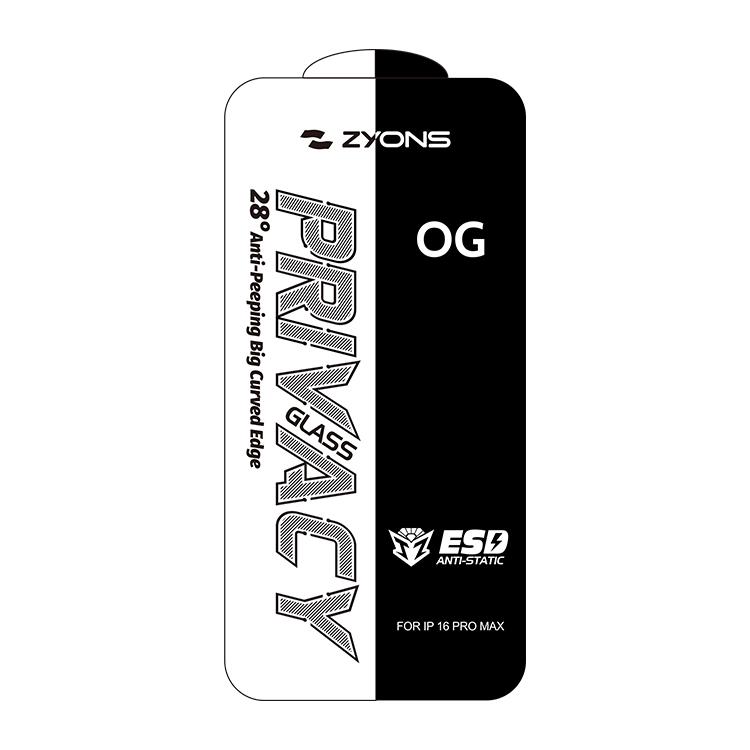 ZYONS 0.4mm Big Curved28° OG Privacy Glass