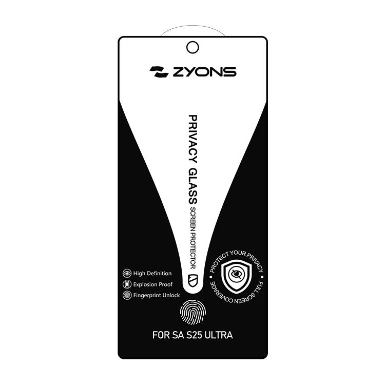 ZYONS Ultra-thin 28° Privacy Glass Fingerprint Unlock